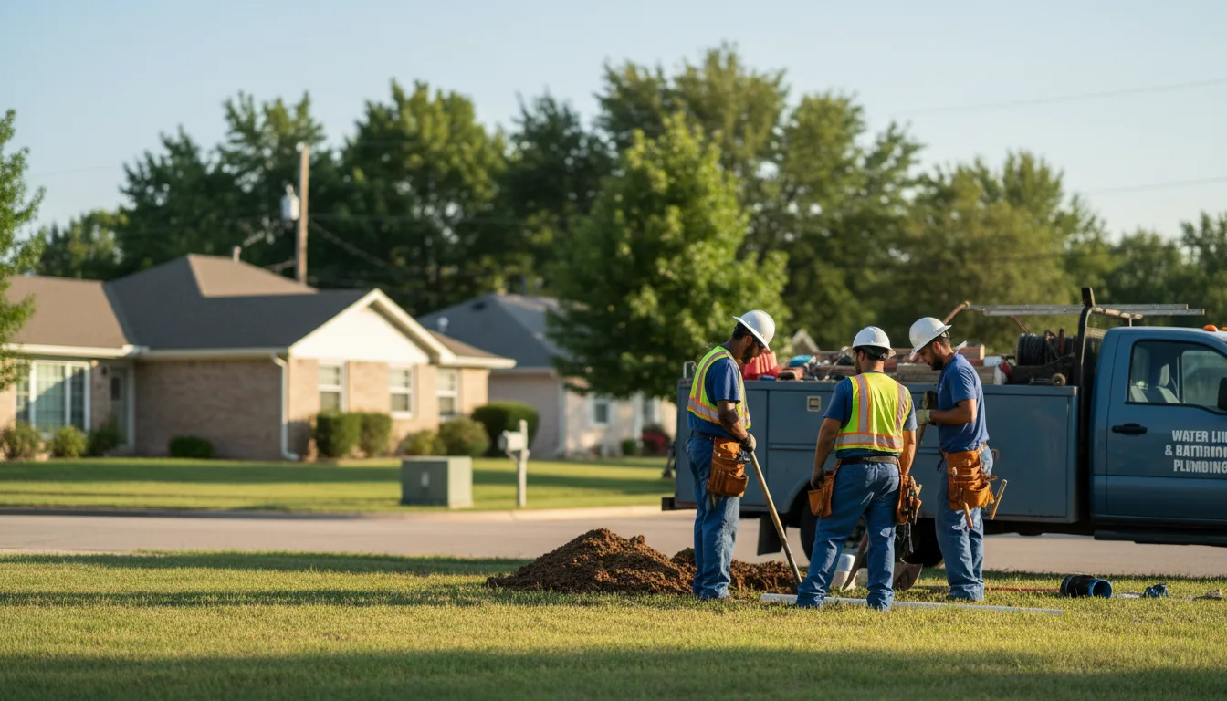 Residential water line and bathroom plumbing service in Brant, MI